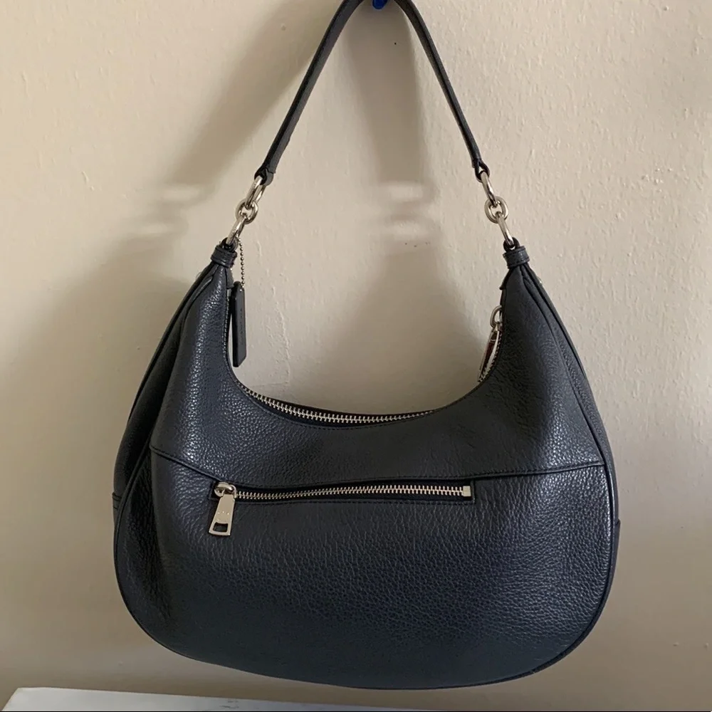 Coach Harley Hobo Blue Leather Cross Body Bag - Picture 2 of 8